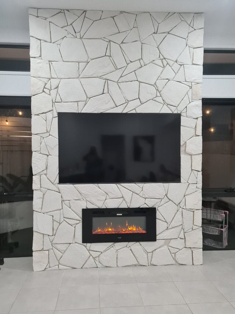 Arctic Limestone Fireplace 3