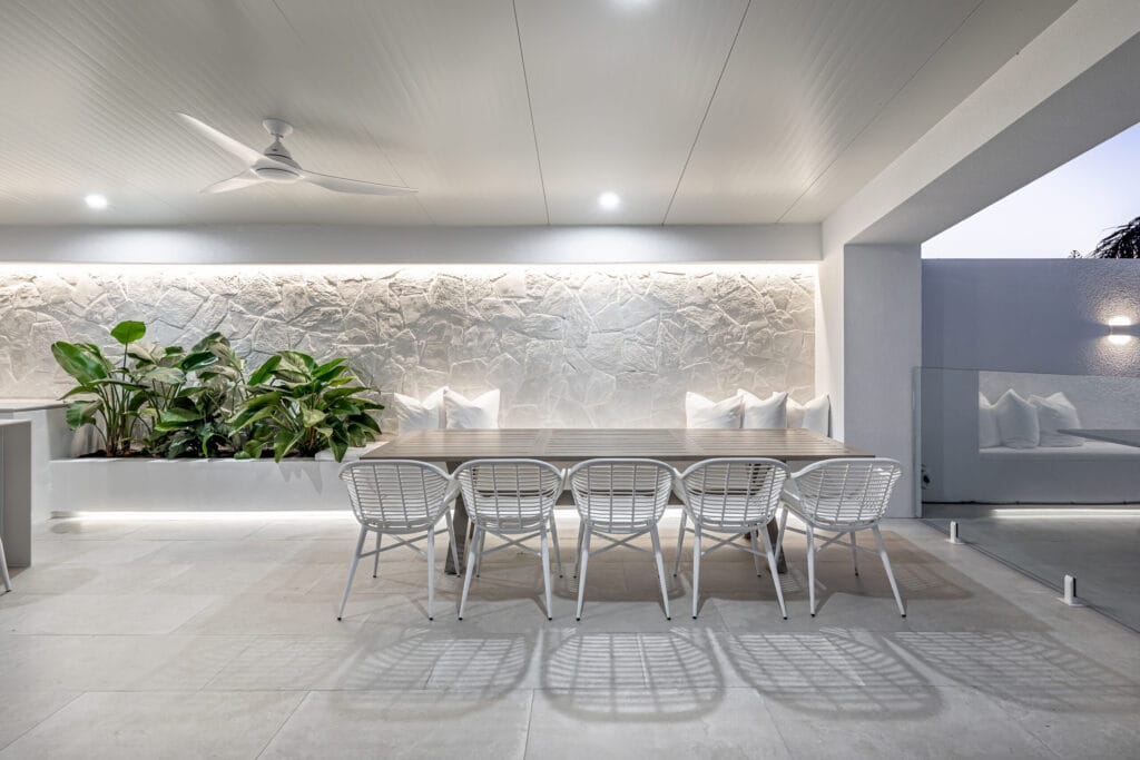 Arctic Limestone feature wall