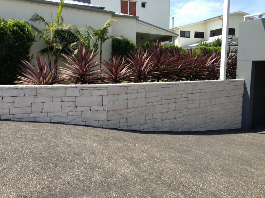 Dry Stack Limestone retaining wall