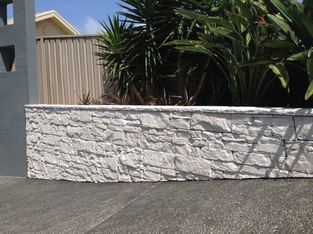 Dry Stack Limestone retaining wall