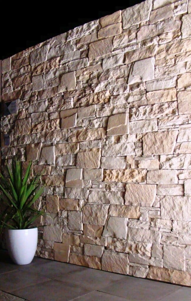 Dry Stack Travertine feature wall