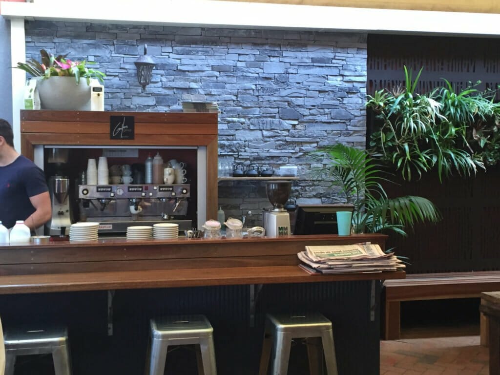 Ledgestone Slate feature wall commercial